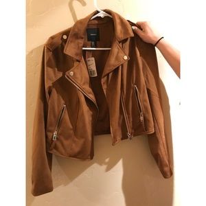 suede jacket with silver brads